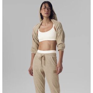 ALO Yoga Ribbed Joggers in Mustard
